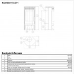 Чертеж Печь BALTIK 6  - 2 варианта цвета (ABX)