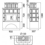 Чертеж Печь KARELIE (ABX)