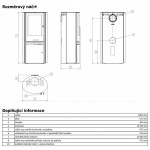 Чертеж Печь RENO - 4 варианта цвета (ABX)