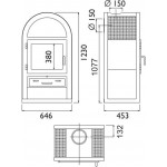 Чертеж Печь STOCKHOLM 8 (ABX)