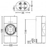 Чертеж Печь CLOU XTRA (Austroflamm)