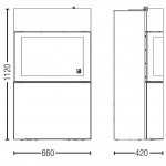 Чертеж Печь FYNN XTRA (Austroflamm)