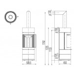 Чертеж Печь LUX (Austroflamm)