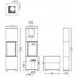 Чертеж Печь MINH 38 Термобетон (Austroflamm)