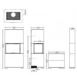 Чертеж Печь SAM 63K (Austroflamm)