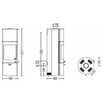 Чертеж Печь TOWER XTRA (Austroflamm)