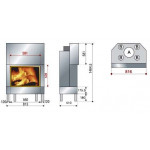 Чертеж Топка AX-F 800 (Axis)