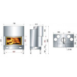 Чертеж Топка AX-H 800 (Axis)