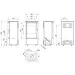 Чертеж Печь Home Ceres (Defro)