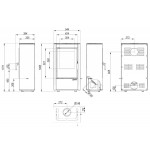 Чертеж Печь Home Viva (Defro)