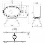 Чертеж Камин OVAL (Dik Geurts)
