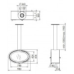 Чертеж Камин OVAL Tunnel (Dik Geurts)