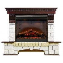 Электрокамин Pierre luxe угловой с очагом Symphony 26 Темный дуб (Royal Flame)