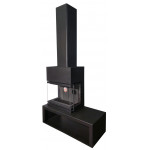  Камин МАДРИД Гигант дровник слева (Ecokamin)