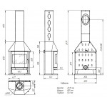 Чертеж Печь МЮНХЕН ГИГАНТ (2 цвета) (Ecokamin)