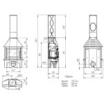 Чертеж Печь МЮНХЕН МИНИ (2 цвета) (Ecokamin)