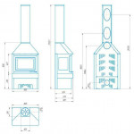 Чертеж Камин ПРАГА (Ecokamin)