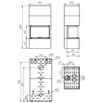 Чертеж Камин РОДОС 3 цвета (Ecokamin)
