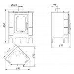  Печь БАВАРИЯ Угловая (Ecokamin)