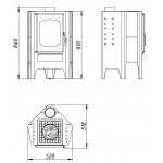  Печь БАВАРИЯ Эко угловая с плитой (Ecokamin)
