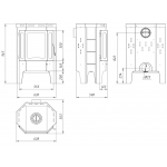 Печь БАВАРИЯ Призматик пристенно-угловой (Ecokamin)