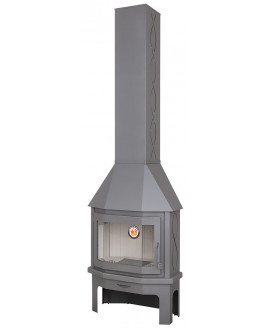 Печь МЮНХЕН пристенно-угловой (2 цвета) (Ecokamin)