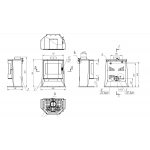  Печь БАВАРИЯ Панорама призма с плитой (Ecokamin)