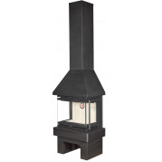 Камин ПРАГА Три стекла (Ecokamin)