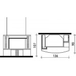 Чертеж Камин MAYA (Edilkamin)