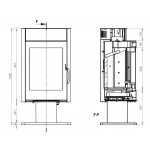 Чертеж Печь МИЛЯНА SKI 400 DV (Ember)