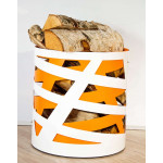 Сатурн бело-оранжевая Дровница Saturn Бело-оранжевая (Fire&Wood)