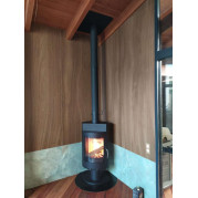 Монтаж печи Миляна с черным дымоходом