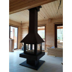  Центральный камин Эклипс 4D в стиле Hi-Tech