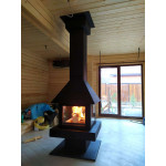  Центральный камин Эклипс 4D в стиле Hi-Tech