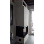  Пристенно-угловой камин с Г-ой топкой альфа 700LB