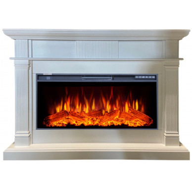 Электрокамин Принстон с очагом Ареал 40 белый (InterFlame)