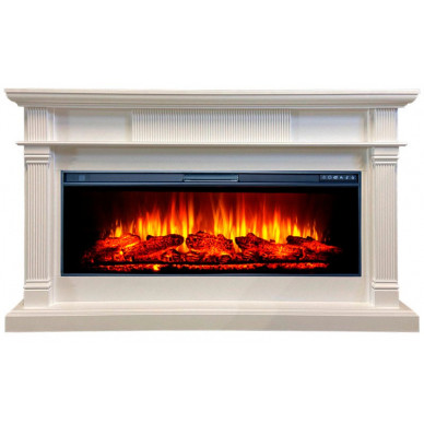 Электрокамин Принстон с очагом FreeSpace 50 белый (InterFlame)