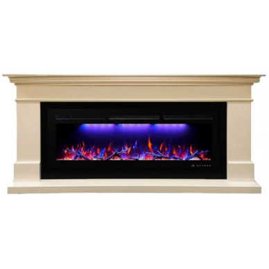 Электрокамин Турин с очагом FreeSpace 55 бежевый (InterFlame)