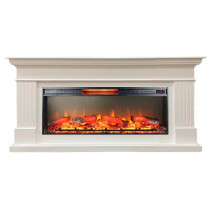 Электрокамин Вермонт с очагом Foton 42 белый (InterFlame)