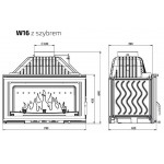 Чертеж Топка W16 14,7кВт (Kawmet)