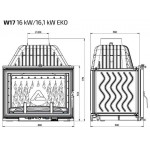 Чертеж Топка W17 16,1кВт EKO (Kawmet)