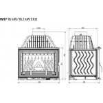 Чертеж Топка W17 Dekor 16кВт (Kawmet)