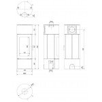 Чертеж Печь ANTARES (Kratki)