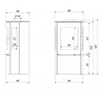 Чертеж Печь FALCON VIEW (Kratki)