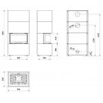 Чертеж Печь HOME EASY BOX 2 цвета (Kratki)