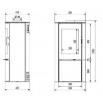 Чертеж Печь KOZA AB/S/DR (Kratki)