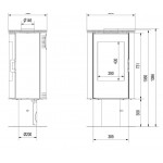 Чертеж Печь KOZA AB/S/N/O/DR Kafel (Kratki)