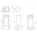 Чертеж Печь KOZA ENYO (Kratki)