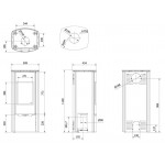 Чертеж Печь KOZA ENYO R (Kratki)