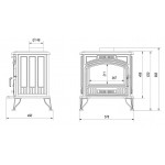 Чертеж Печь KOZA K6 (Kratki)